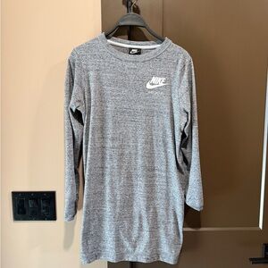 Nike Gray Heather Crewneck Tunic with White Logo